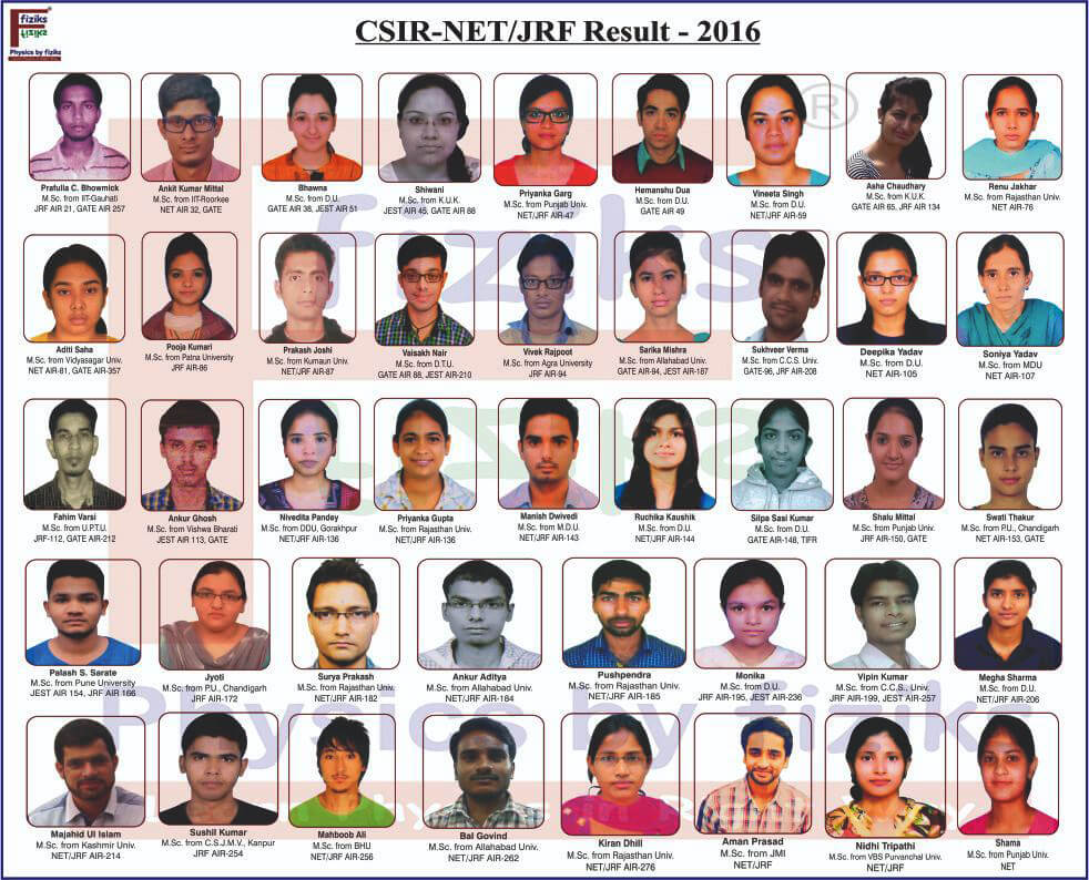 Result NET/JRF June2022, GATE2022 An Institute for Physics and